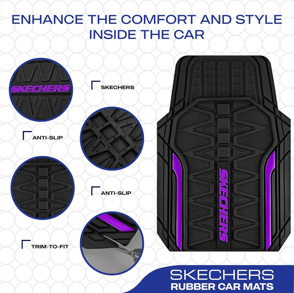 Car Floor Mats,Heavy Duty Rubber Car Mats Full Set,All Weather Floor Mats,Waterproof TrimTo Fit Universal Floor Liner