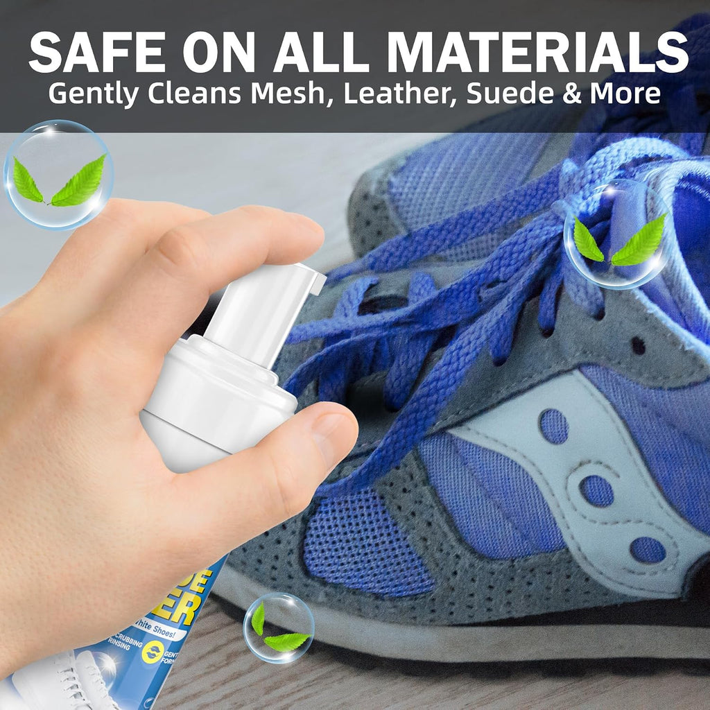 Shoe Cleaner Kit – Foam Cleaner for White Shoes & Sneakers, 6.76 fl oz | Fast Dirt And Stain Removal, Anti-Yellowing
