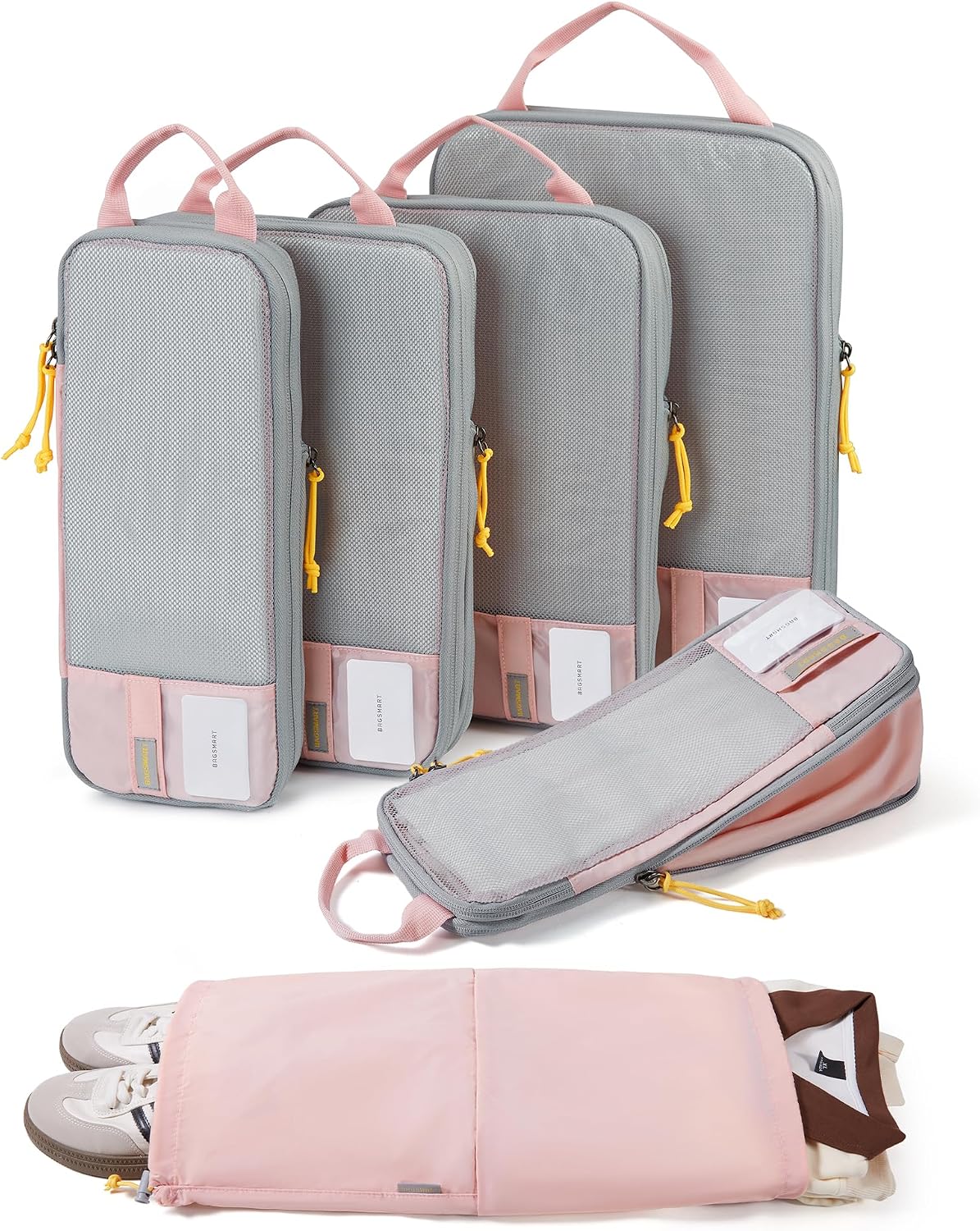 6 Set /4 Set/2 Set Compression Packing Cubes for Travel, Lightweight Luggage Organizer Bags, Durable Space Saver Bags