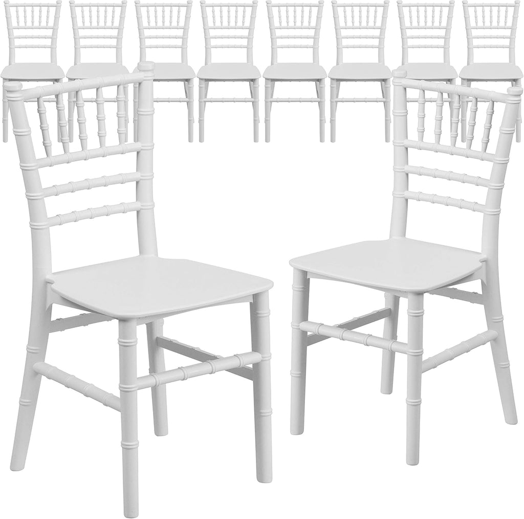 White Kids Resin Chiavari Chair, 10-Pack