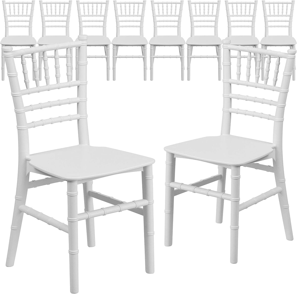 White Kids Resin Chiavari Chair, 10-Pack