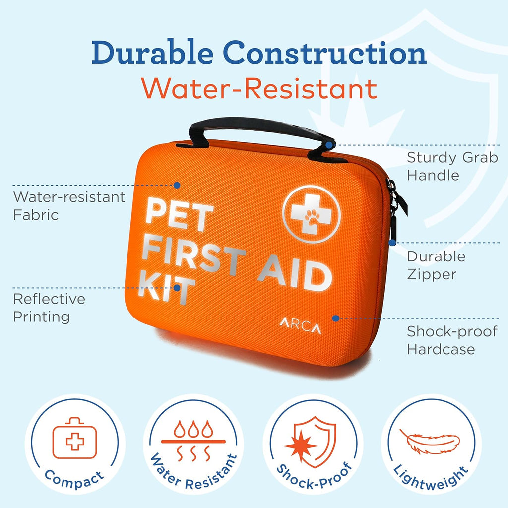 Cat & Dog First Aid Kit for Car - Pet Emergency Kit for Home Office Travel – Dog Camping Essentials with Digital
