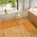 Set of 2 Soft Boho Bathroom Rugs - Beautiful Boho Cotton Rugs that Fit Perfectly Into Your Bath or Kitchen