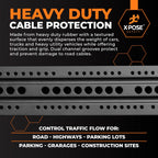 6 Ft Rubber Speed Bump, 1 Pack – Heavy Duty Modular Interlocking Traffic Hump with Reflective Strips, 22,000 lb