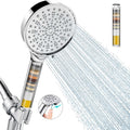 Filtered Shower Head with Handheld, Water Softener for Hard Water | High Pressure 6 Spray Mode Shower Head with