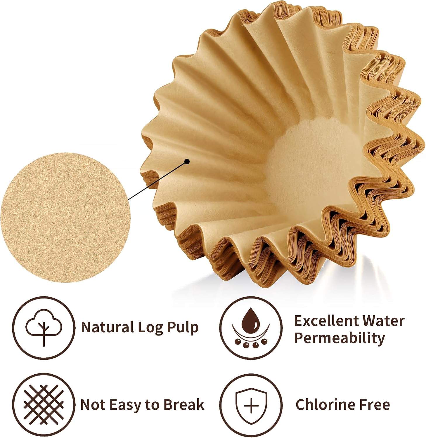 Disposable Coffee Paper Filters for Ninja Pod & Grounds Single Serve | 150 Pcs Coffee Filter for Ninja PB051 PB041