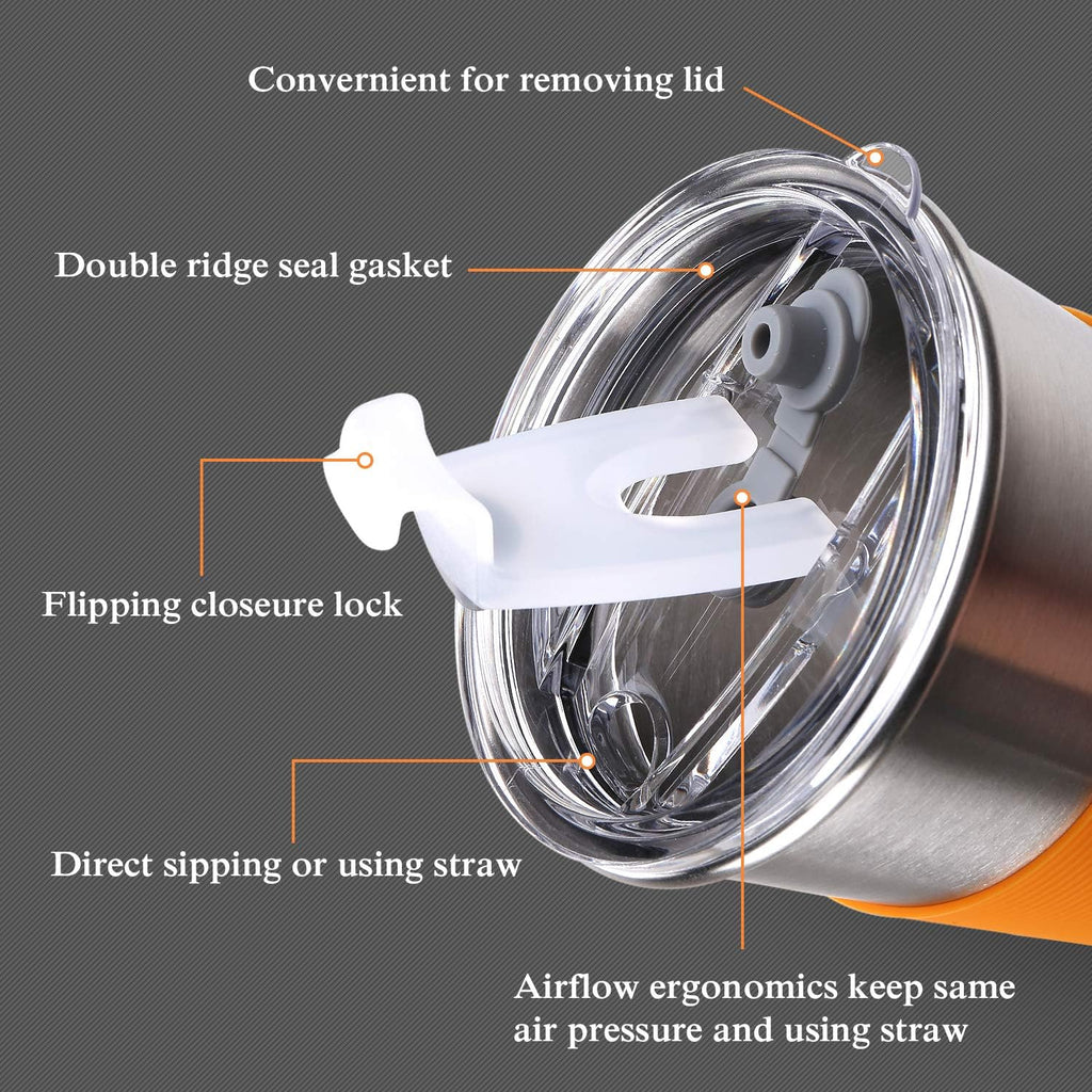 16oz Cups Replacement Lids, Splash Resistant Lid & Straw Friendly