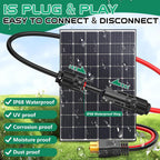 12AWG XT60 Solar Cable 10FT, XT60 Charging Cable 3 15 20 30 40 50FT, XT60 Adapter for Solar Panel to Portable Power Station Solar Generator