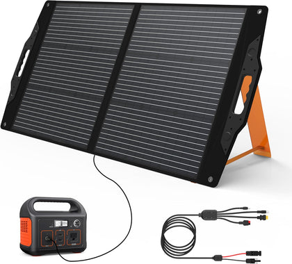 [Upgraded] FlexSolar 100W Portable Solar Panel for Power Station,Foldable Solar Charger with Adjustable