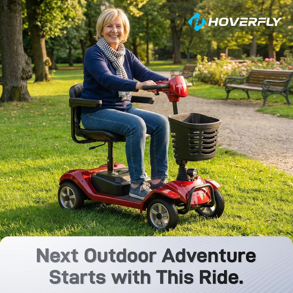 T4 4-Wheel Mobility Scooter for Seniors/Adults, Max 12.4 Miles