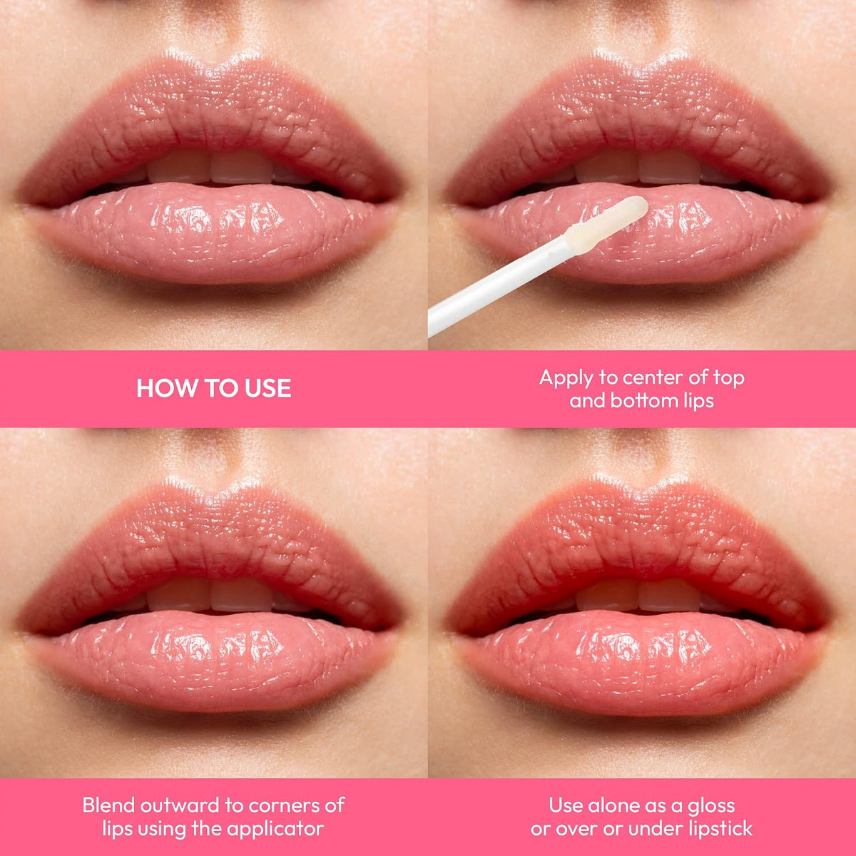Hyaluronic Lip Gloss, High-Shine Volumizing Plumping Hydrating
