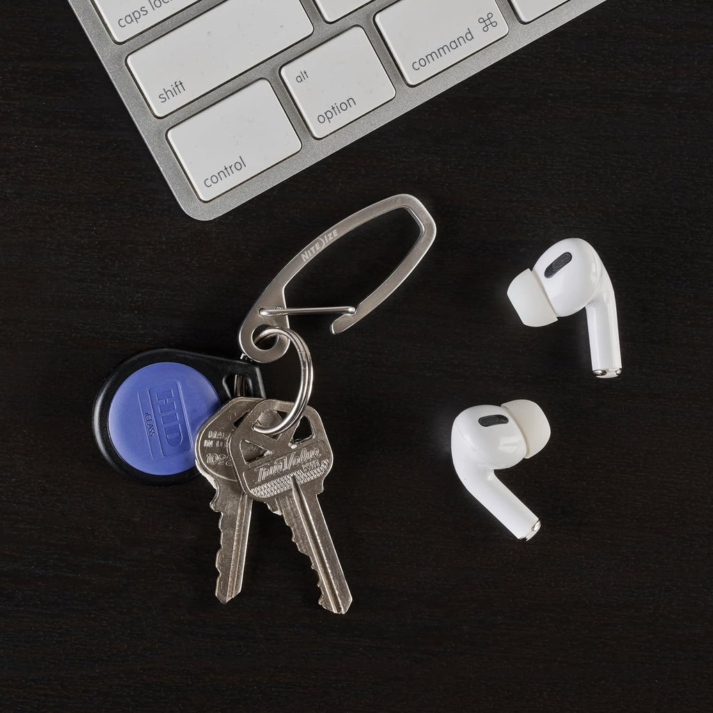 Deep Pocket Key Carabiner, Carabiner Keychain Clips to Pocket