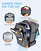 37L Expandable Travel Backpack Compression Carry On Daypack