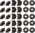 30 Pack 1 Inch Cast Iron Pipe Fittings with Elbows Tees Flanges