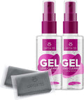 Gel Lens Cleaner Kit - (2) 2oz Eye Glasses Cleaner Gel Spray + (2) Microfiber Cleaning Cloths | Safe for AR Coated &