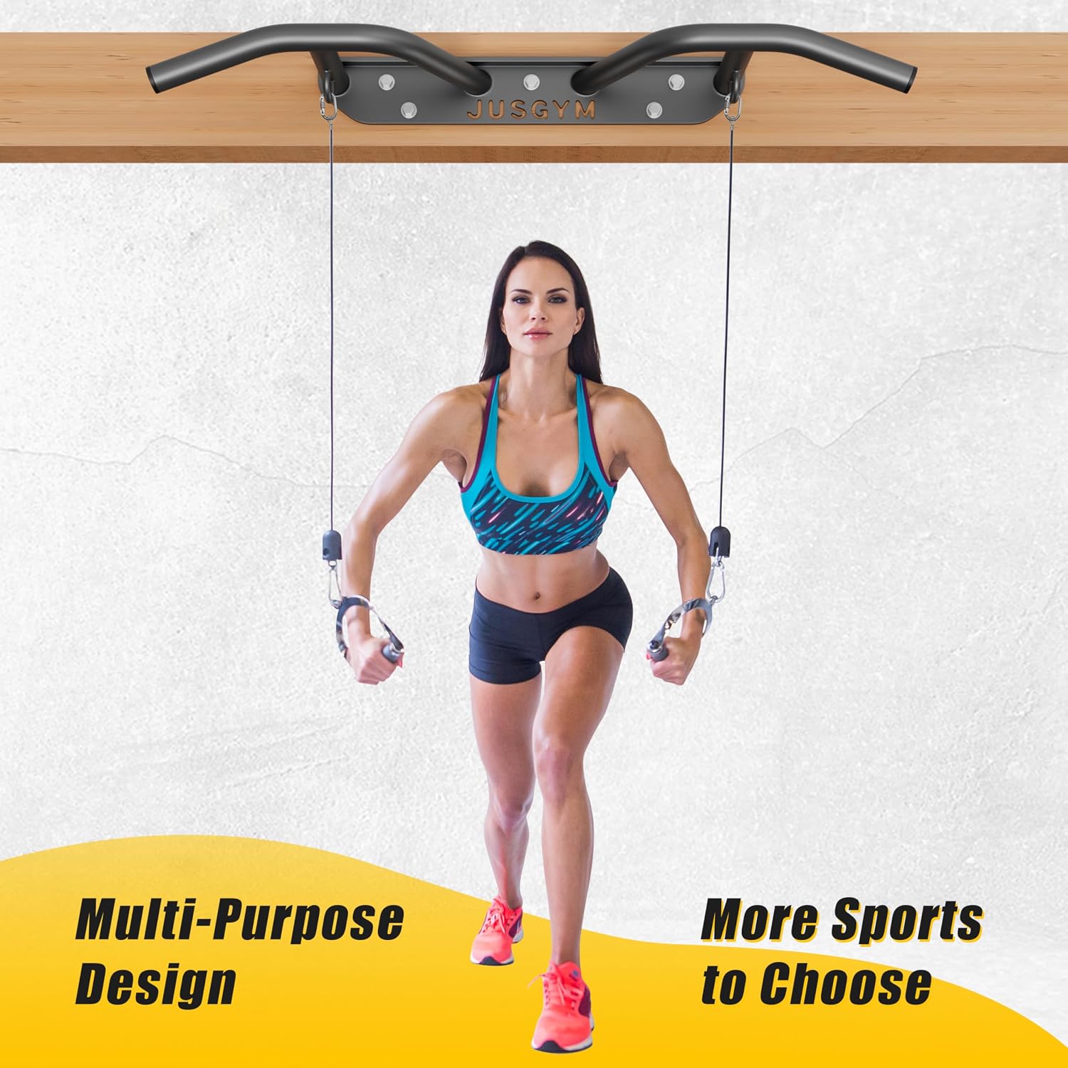 Wall Mounted Pull Up Bar with 600LBS Weight Capacity | Joist Mounted, Beam Mounted, Multifunctional Fitness Bar