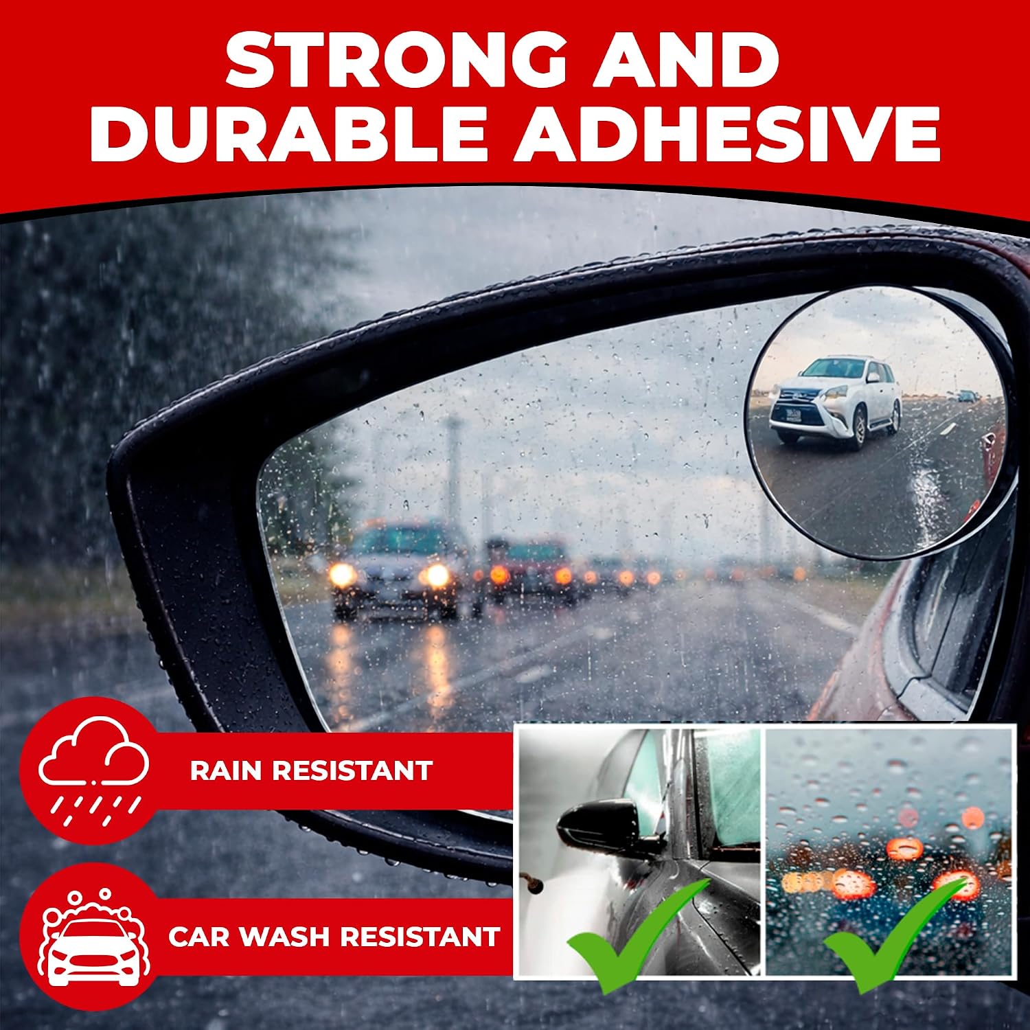 Car Blind Spot Mirror Round 2.5" - HD Glass Frameless Convex Mirror Car - Automotive Exterior Blindspot Car Mirror