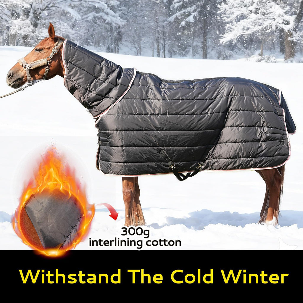 Horse Rug Fly Sheet Waterproof Rainproof Mosquito Repellent Warm Breathable Turnout Blanket for Horses Winter Use