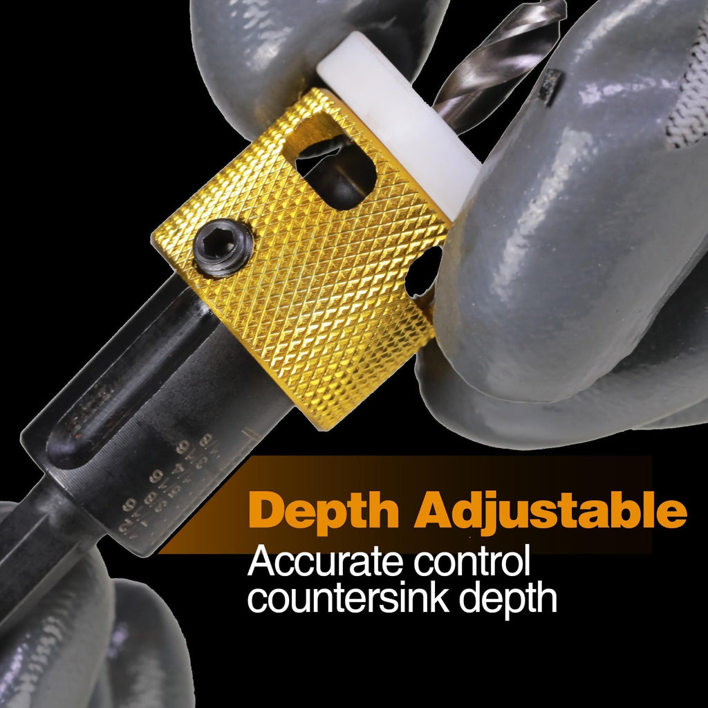5/32" x 3/8" Carbide Tipped Countersink Bit with Depth Stop