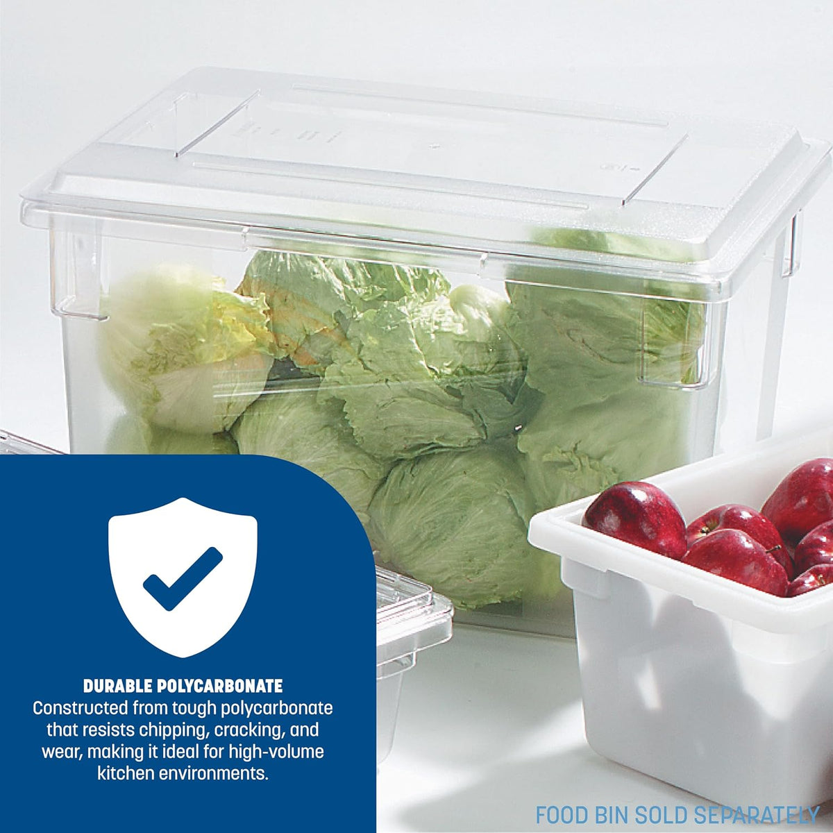 Storplus Food Storage Container Lid with Stackable Design for Catering, Buffets, Restaurants, Polycarbonate (Pc), 26