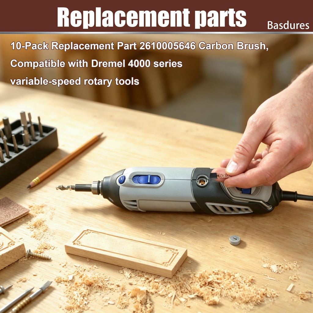 Brush and Spring Set Compatible with Dremel 4000 Motor Brush (10 pcs)