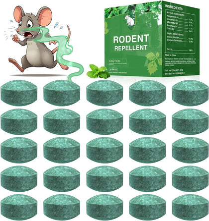 Mouse Rodent Repellent, 25 Pack Peppermint Oil Mouse Traps
