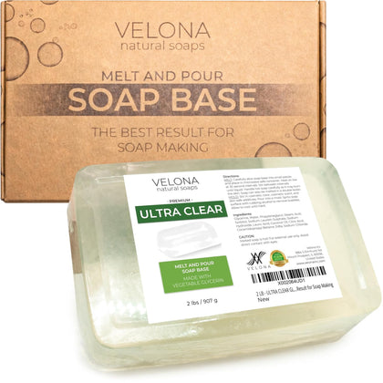 2 lb - Ultra Clear Glycerin Soap Base, Melt & Pour, Transparent