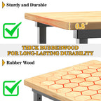 Workbench for Garage, Adjustable Height Work Table 60 x 23.5 inch