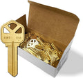 Kwikset Key Blanks in Premium Brass Quality | Kw1 Uncut Blank Keys for Home and Professional Use | Pack of 50 Keys