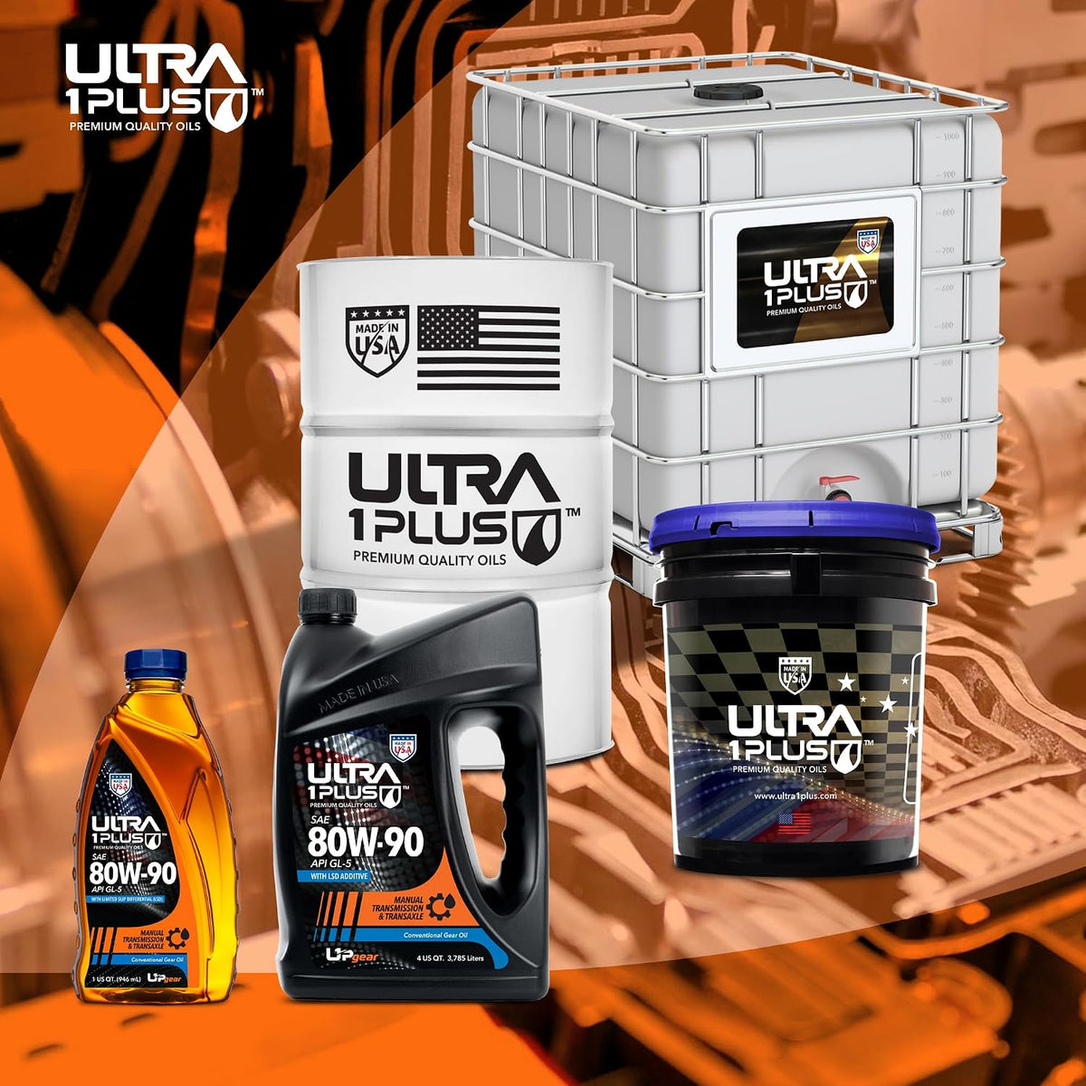 SAE 80W-90 Gear Oil API GL-5 1 Quart