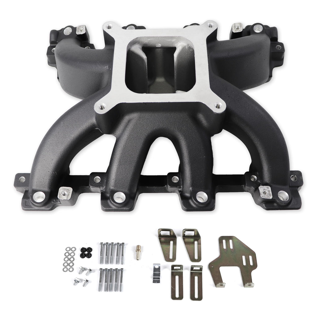 JGhyperX 28095 LS Cathedral Port EFI Intake Manifold for GM LS Black