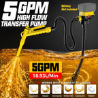 5GPM Battery Powered Fuel Transfer Pump with Hand Trigger Nozzle(Bare Tool)