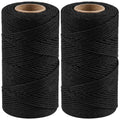 2PCS 328Ft 2MM Natural Cotton Twine String, Black