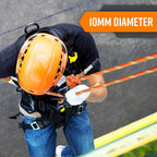 Climbing Rope, Rescue Static Rope, 10mm (Orange, 30M(96ft)) | Rock Climbing Rope, Construction Rope, Carry Bag