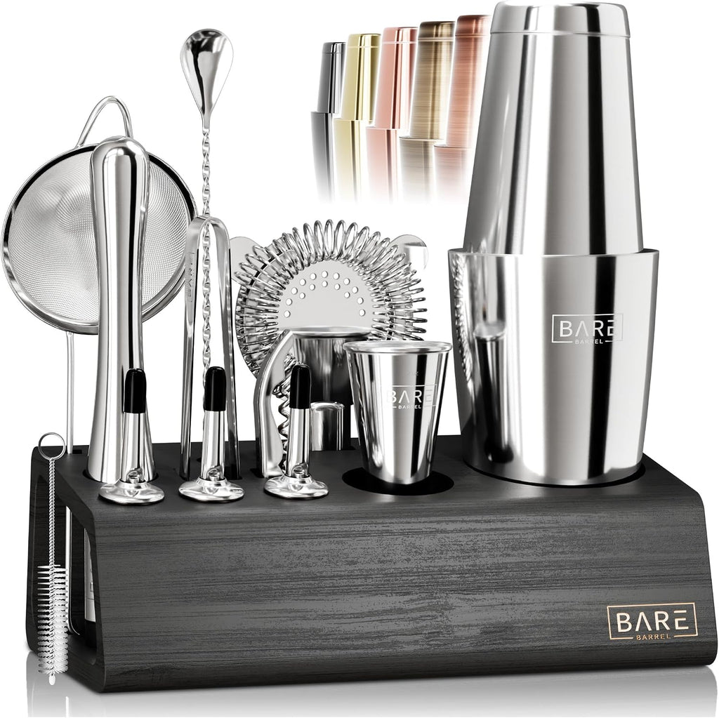 Mixology Bartender Kit Bar Set | 14-Piece Cocktail Shaker Set | Martini Barware Mixing Tools for Home Bartending |