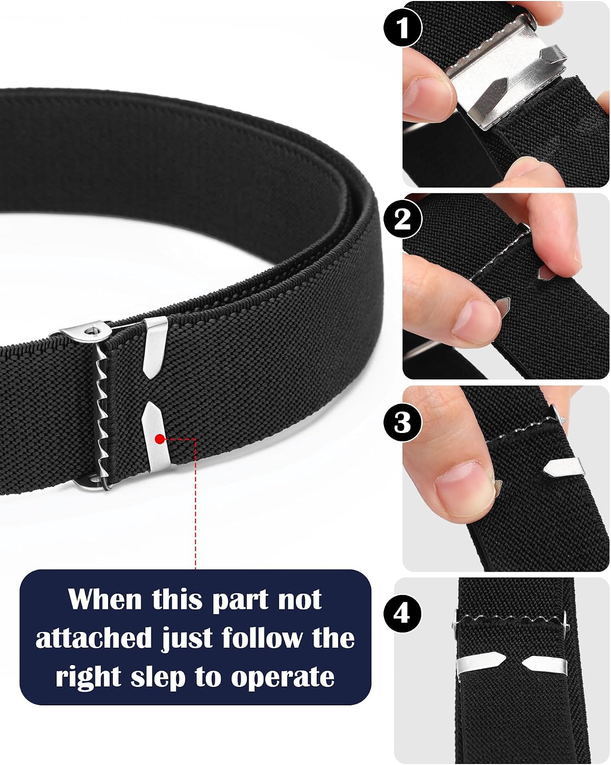 4 Pcs Kids Buckle Belt Kid Adjustable Elastic Belt Boy Stretch Belt for Children Favor