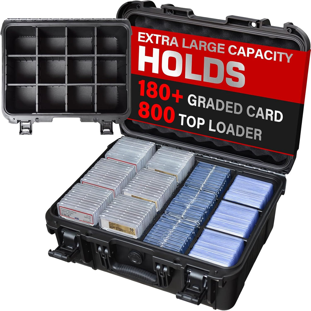 Graded Card Case Storage Box, Extra Large Trading Card Box, PSA Slab Case | Waterproof Trading Card Storage Box with