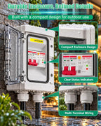 50Amp GFCI SPA Panel Disconnect Switch, 120V IP66 Circuit Breaker Box