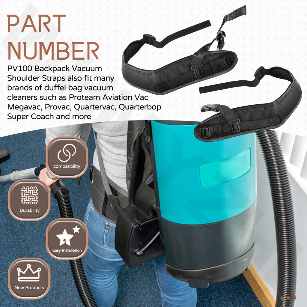 Vacuum Cleaner Shoulder Straps PV100 for Most Backpack Vacuum Cleaners