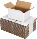 Shipping Boxes 8X6X4 Set of 18, Double Wall White Corrugated Cardboard Box for Mailing Business Packaging