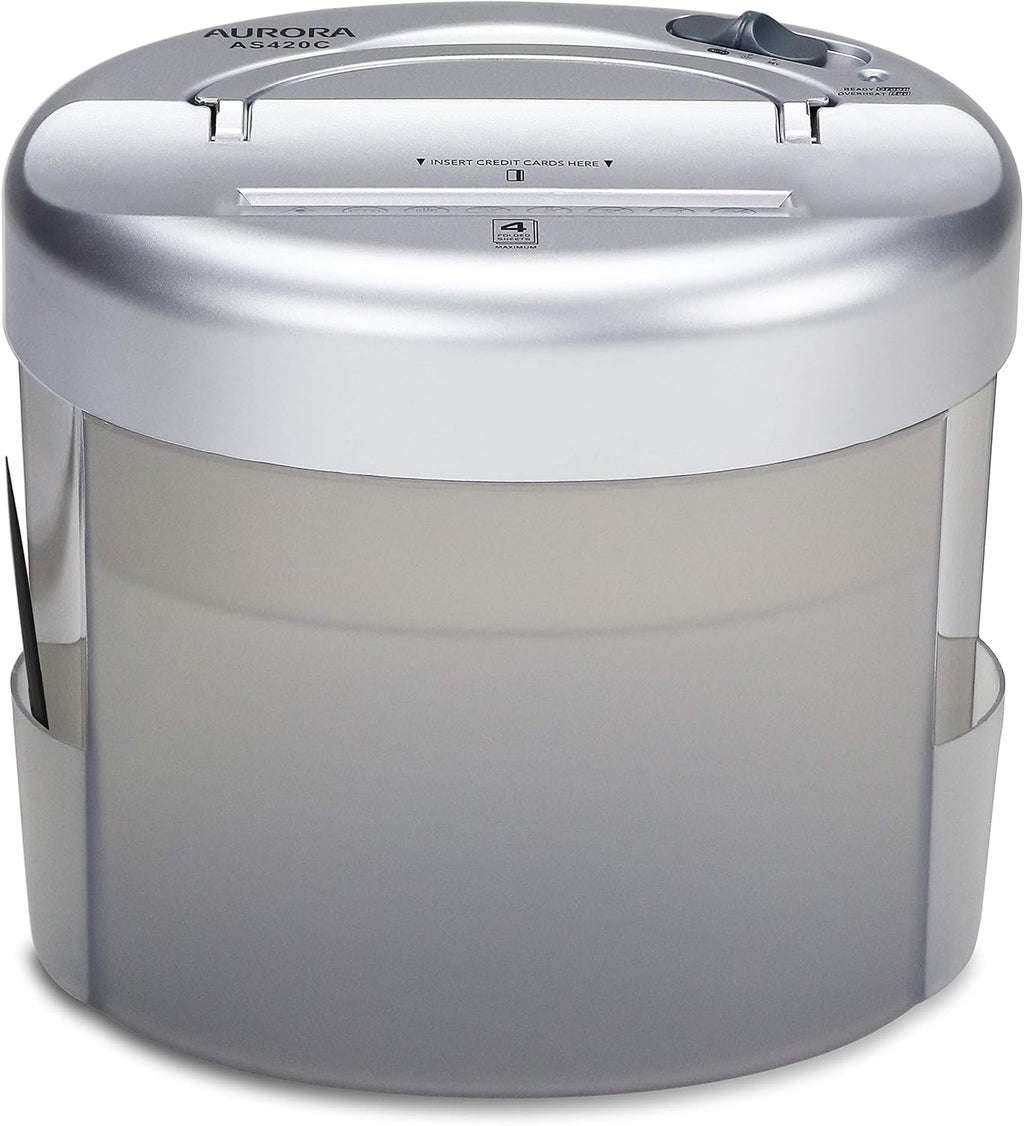 AS420C Desktop-Style Cross-Cut Paper Shredder, 4-Sheet Crosscut Desktop