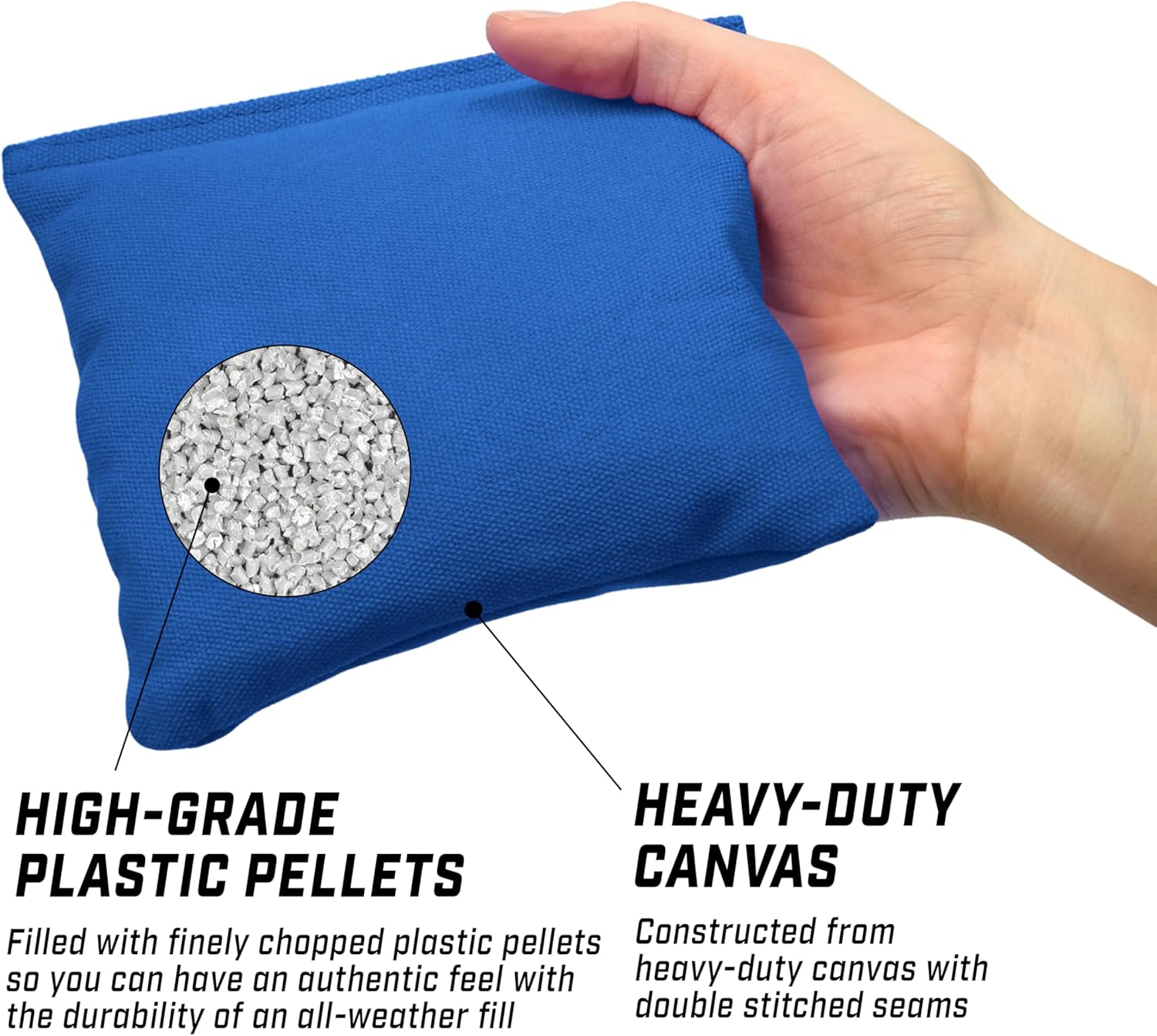 Official Regulation Cornhole Bean Bags Set of 8 – for Competitive Cornhole Games - All Weather - American Stars and