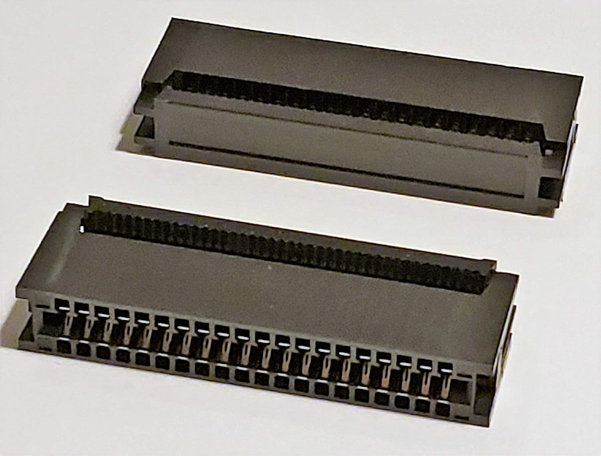 5-Pack 40P 2x20 2.54mm Spacing IDC Card Edge Connector, 40 Pins CE for 1.27mm Pitch Ribbon Cable