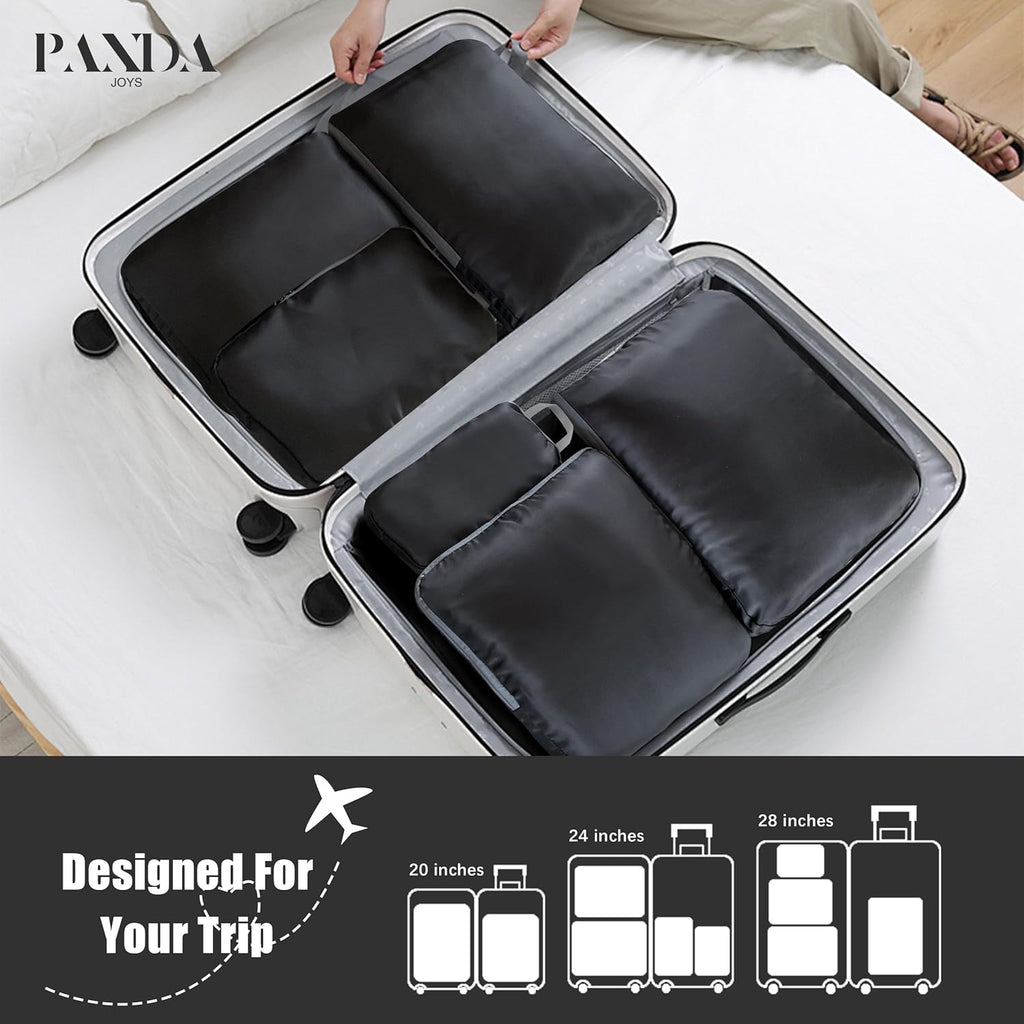 4 Set Compression Packing Cubes Travel - Travel Accessories Expandable Packing Organizers for Carry On - Essentials