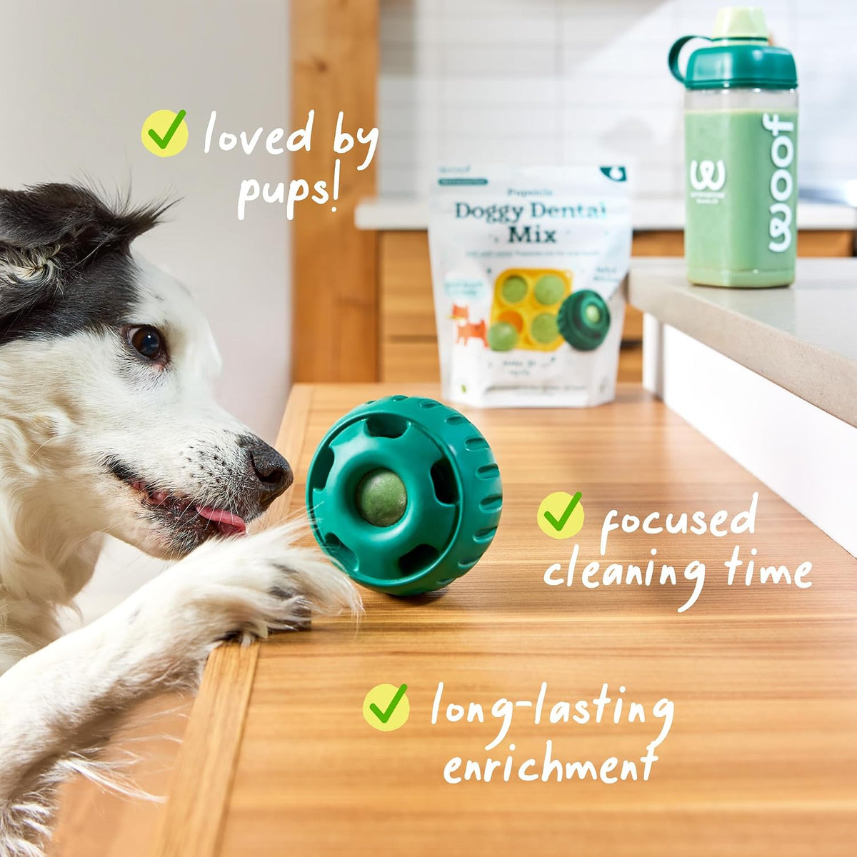 Doggy Dental Pupsicle Mix - Dog Teeth Cleaning Powder for the Pupsicle - Long Lasting Postbiotic Dental Enzyme Mix to