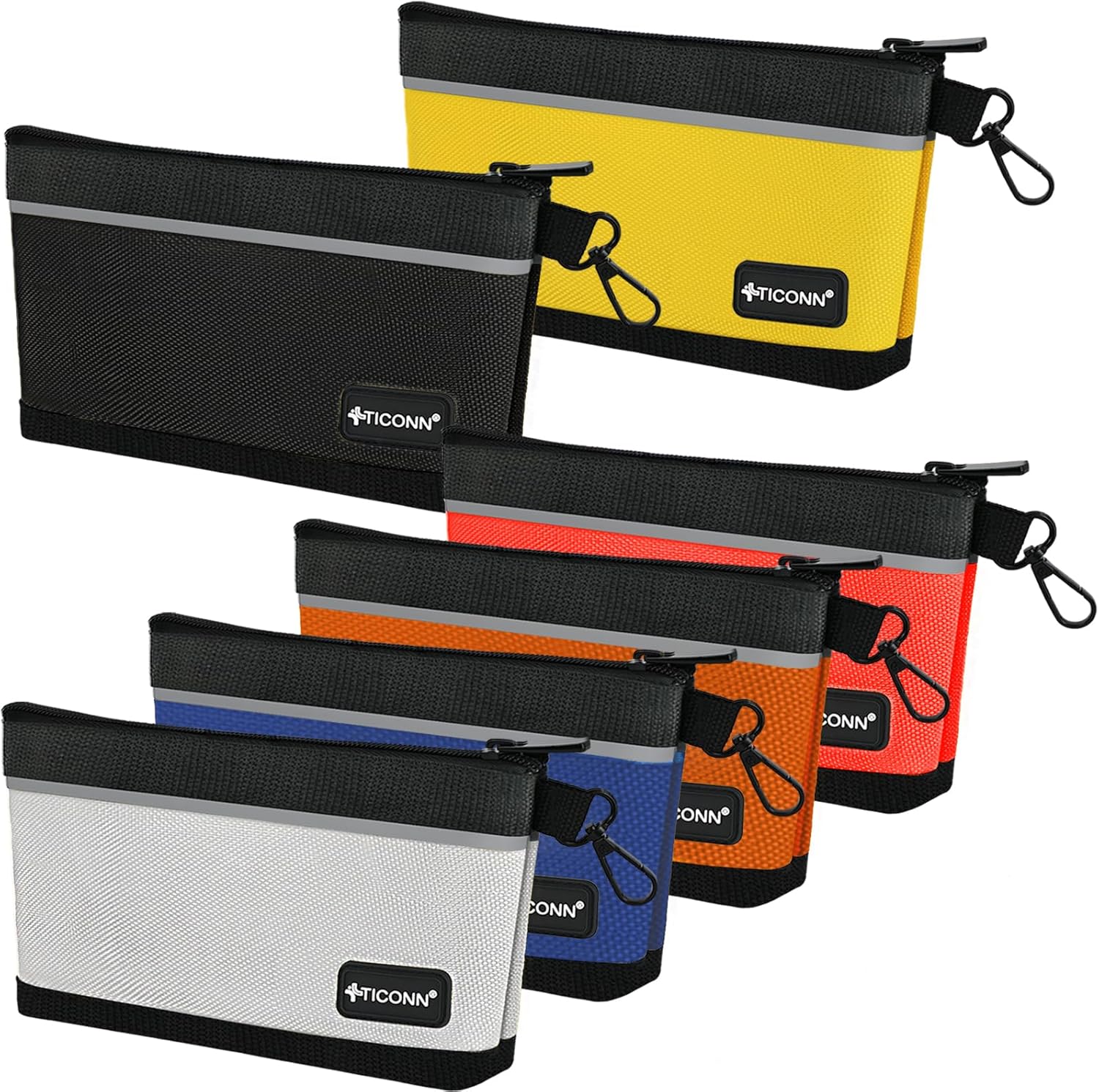 Tool Pouches with Zipper, 1680D Oxford Small Tool Bags, Waterproof Utility Bag Zipper Pouch for Tool Organizers and