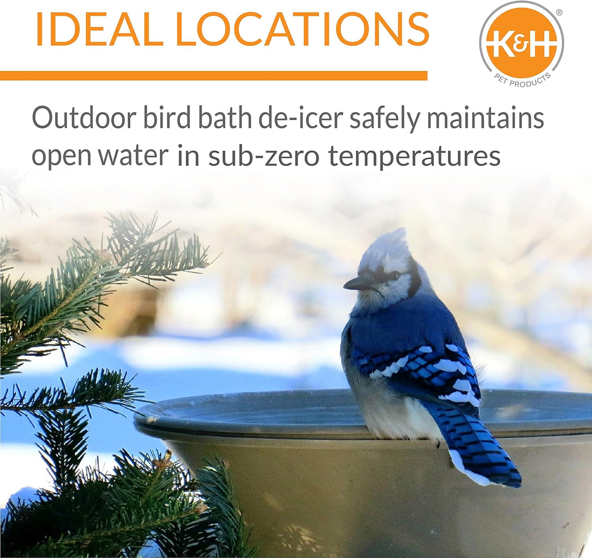 Ice Eliminator Original Birdbath Deicer Natural Original 50 Watts