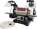 8" 1/2HP Dual Speed Bench Grinder Buffer Combo with Cast Iron Base | Low/High Speed Bench Grinder with