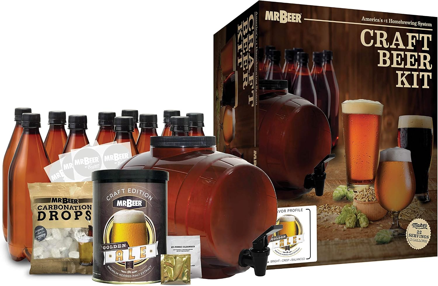 Craft Beer Making Kit (2 Gallon) Complete DIY Home Brew Set | Beer Making Kit for Beginners Everything Included |