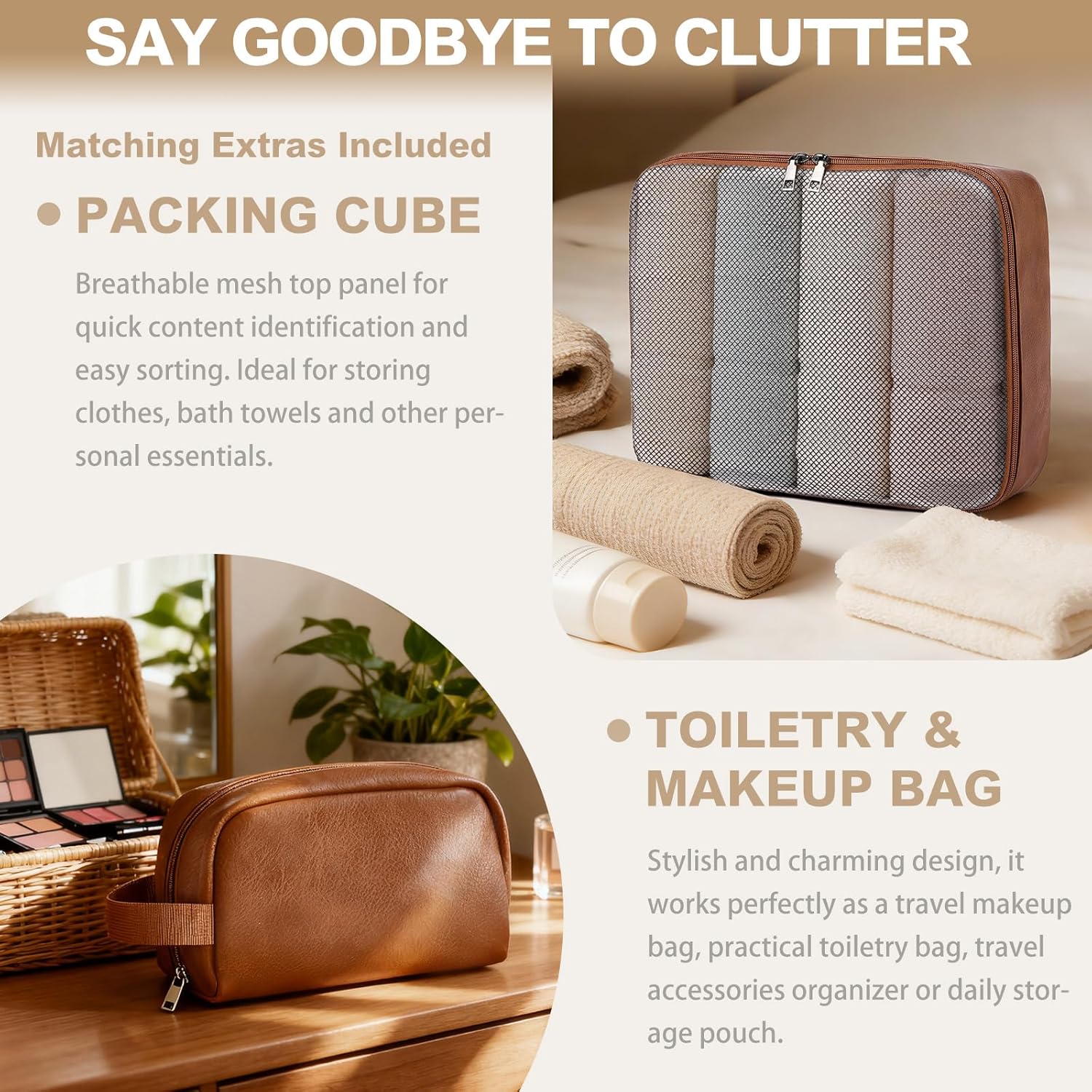 Large 3-in-1 Leather Duffle Bag for Travel Weekender Overnight Hospital Gym Bag for Men & Women, Carry On Airline